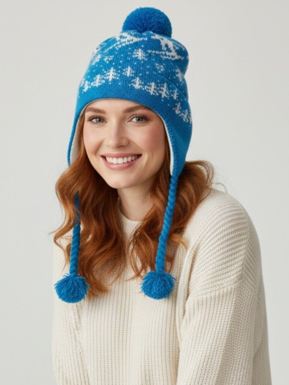 100% wool knit winter hat - Cappello brand